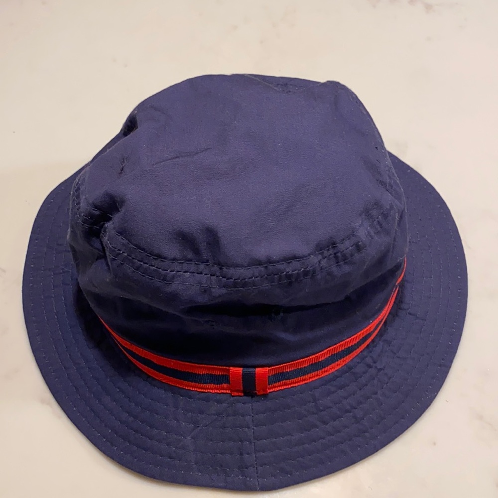 Dorfman pacific co bucket hat navy red line